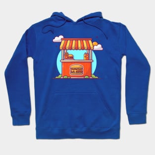 Burger Stand Cartoon Hoodie